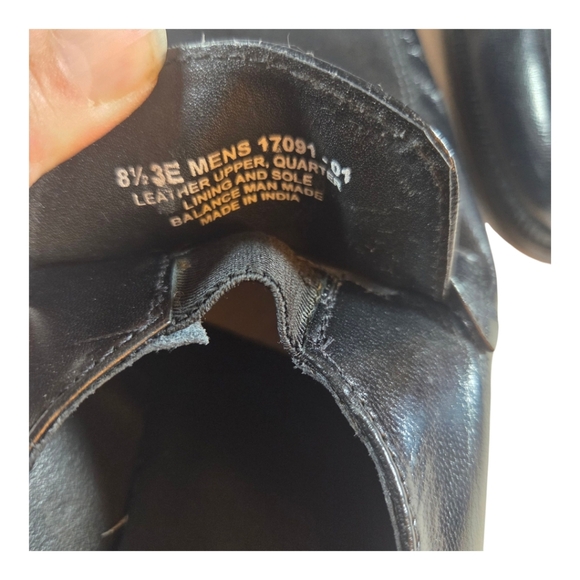 Florsheim Mens Black Leather Penny Loafers Size 8 1/2 - Picture 4 of 6